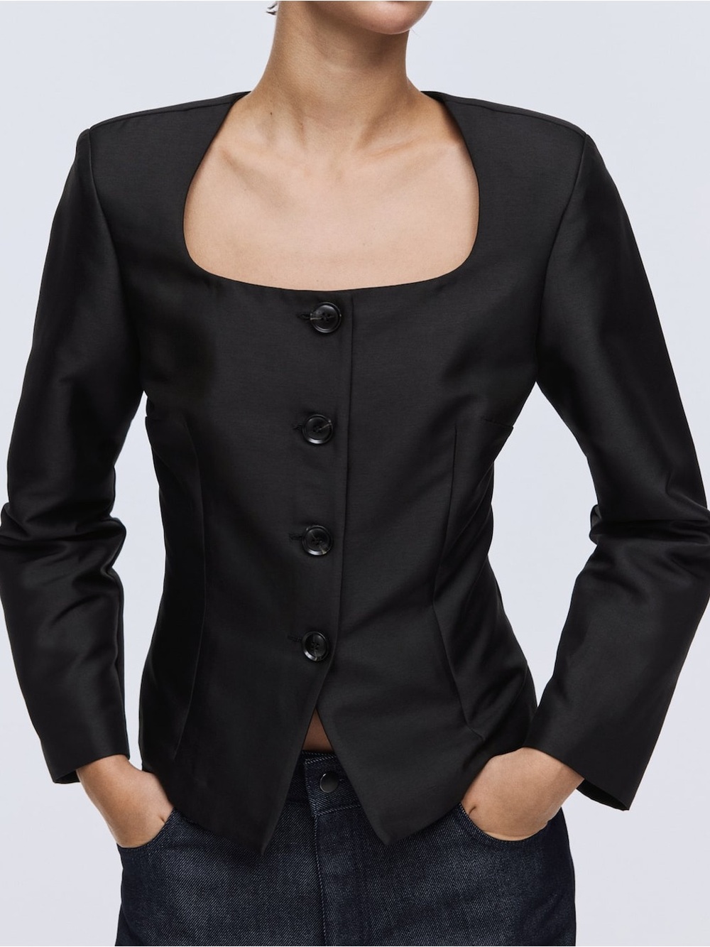 Square Neck Dress Blazer Jacket